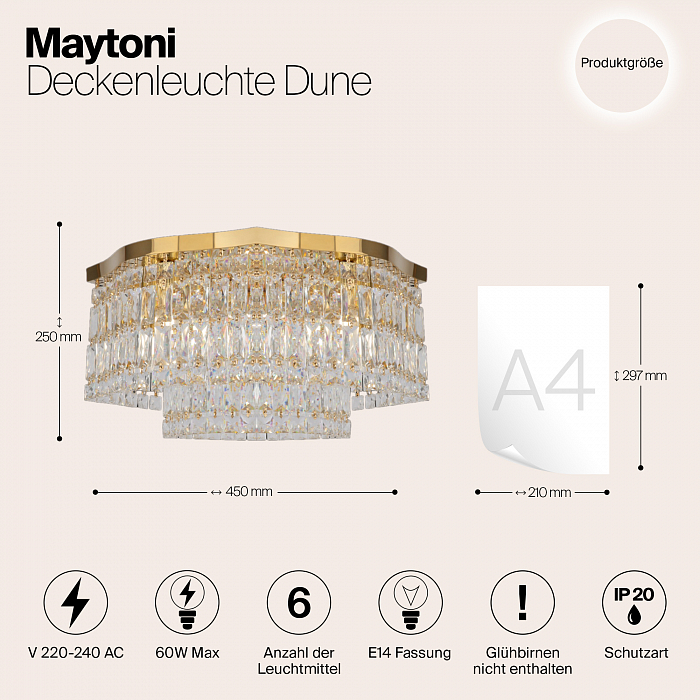 Светильник Maytoni DIA005CL-06G