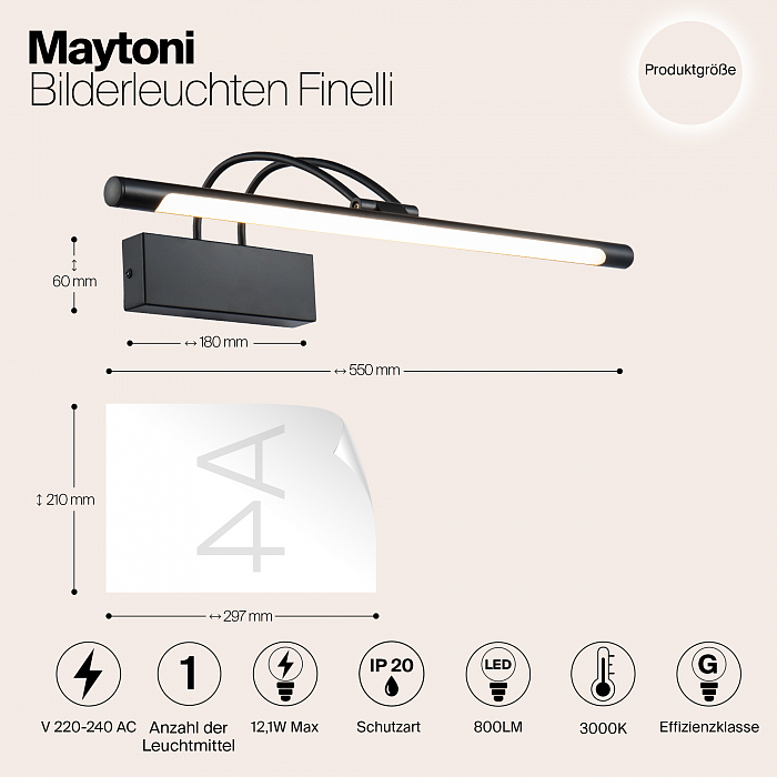Интерьерная подсветка Maytoni MIR004WL-L12B